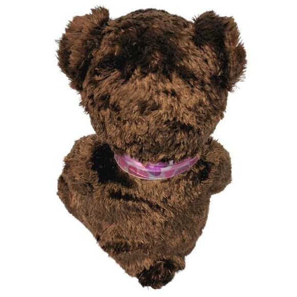 Walmart Valentines Brown Teddy Bear Pink Heart Bow Plush Stuffed Animal 10” - Picture 3 of 5